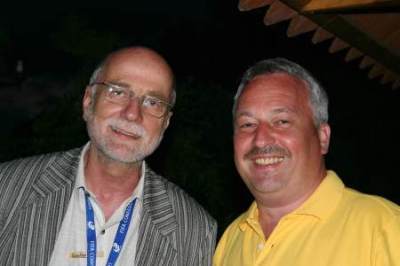 Mit G&uuml;nther Koch, der wortgewaltigen "Stimme Frankens" im Sport des Bayerischen Rundfunks, Juni 2005